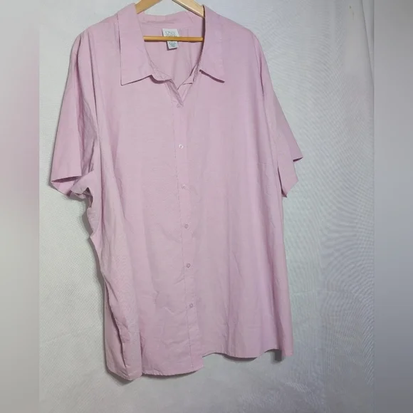 Only Necessities 6X Light Pink Casual Button Down Shirt - Picture 2 of 5